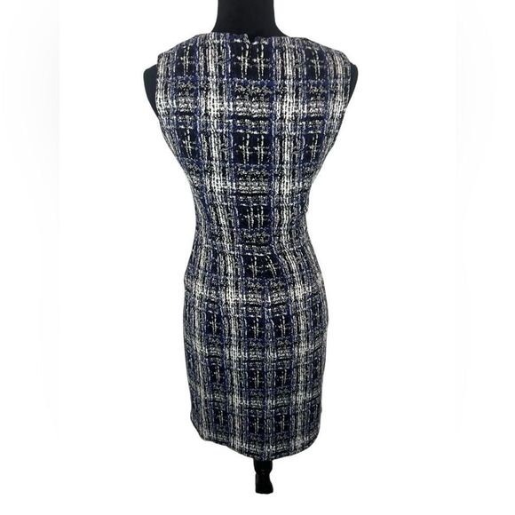 NWOT DKNY TWEED PRINTED‎ ASYMMETRICAL BUTTON PLAID BUSINESS DRESS WOMENS SIZE 2 - Picture 9 of 14